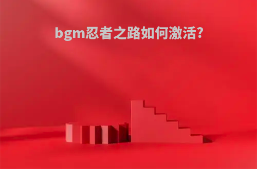 bgm忍者之路如何激活?