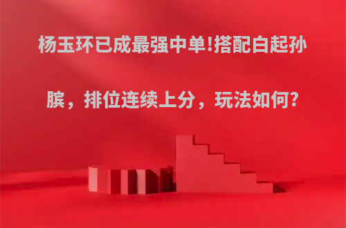 杨玉环已成最强中单!搭配白起孙膑，排位连续上分，玩法如何?