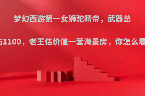 梦幻西游第一女狮驼晴帝，武器总伤1100，老王估价值一套海景房，你怎么看?