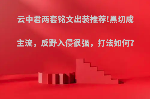 云中君两套铭文出装推荐!黑切成主流，反野入侵很强，打法如何?