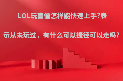 LOL玩盲僧怎样能快速上手?表示从未玩过，有什么可以捷径可以走吗?