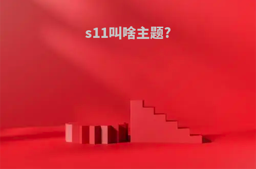 s11叫啥主题?